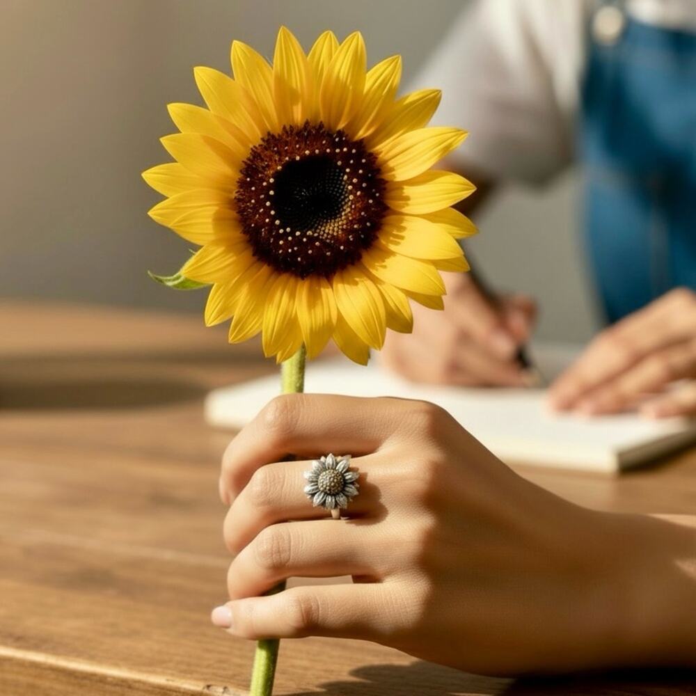 James Avery Wild Sunflower Ring SIZE 8 - Picture 10 of 15